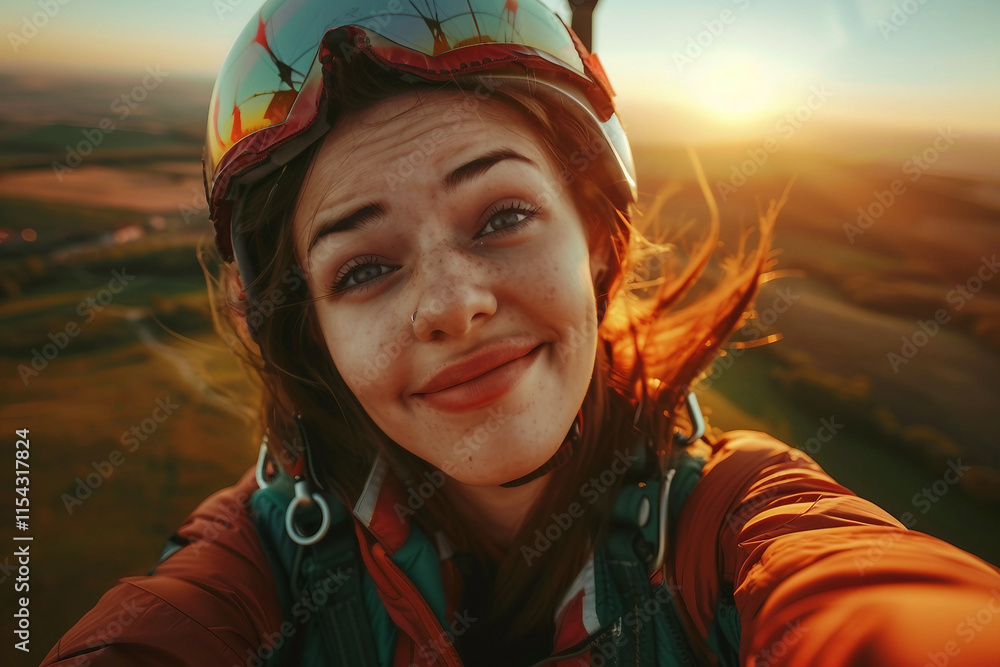 Poster beautiful vacation on height designed generative ai image