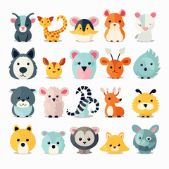 Colorful Animal Cartoon Icon for Design: Bright and Playful Illustration