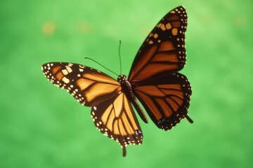 A delicate butterfly flaps its wings and soars through the air