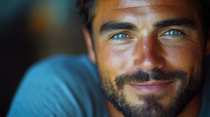 Fototapeta premium Portrait of a bearded man, isolated on white background