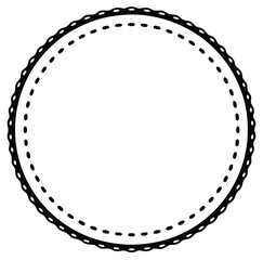 Black Dashed Circular Frame Silhouette