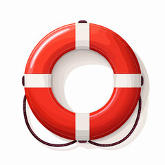 Life Preserver Icon: Nautical Safety Symbol for Emergency Rescue Usage in Vector Illustration