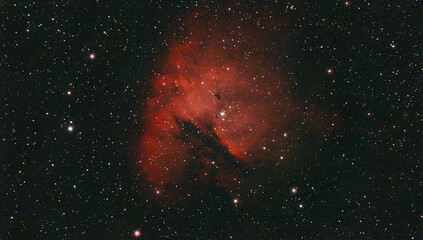 pacman nebula in the dark