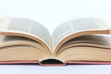 Obraz premium An open vintage book with yellowed pages, showcasing detailed text and a warm, inviting feel.