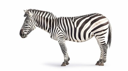 Side View of a Zebra in Full Profile