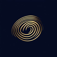 A sleek, golden fingerprint design on a dark background, symbolizing identity and security.