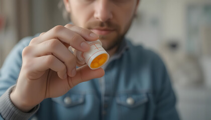 Fototapeta premium Opening pill bottle