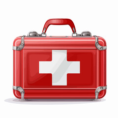 Fototapeta premium Professional Medical Kit Cross Icon Vector Illustration for Health and Emergency Use
