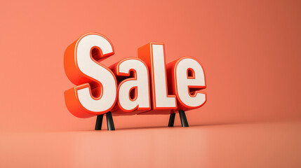 Huge 3D Sale Sign!  Get ready for incredible discounts and amazing deals. Shop now and save big!