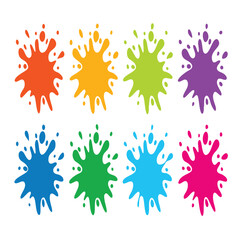 Fototapeta premium Nine Splish Splash Water Effects Set
