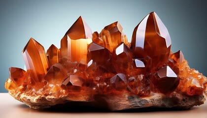 amber on a black background