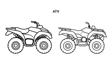 Customizable ATV Outline Vector Illustration © Arif