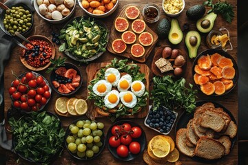 Vibrant brunch extravaganza featuring avocado delights home kitchen food photography cozy atmosphere aesthetic appeal