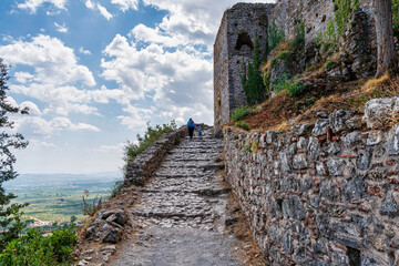 Stone Pathway Leading to Mystras Fortress
