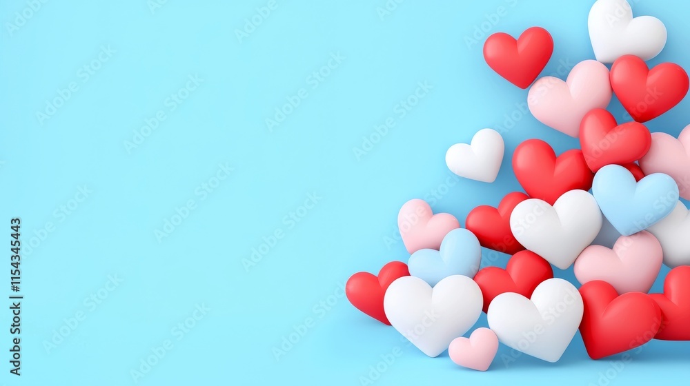 Aufkleber a small heart design featuring light and a bokeh abstract background.