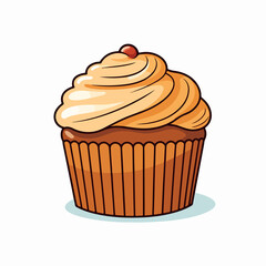 Colorful muffin icon on a white background for graphic design use