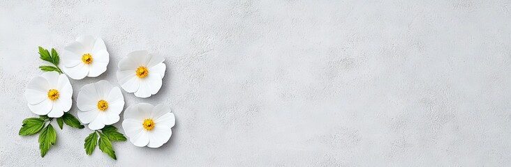 Obraz premium A background with a cement texture featuring an ancient white floral design.