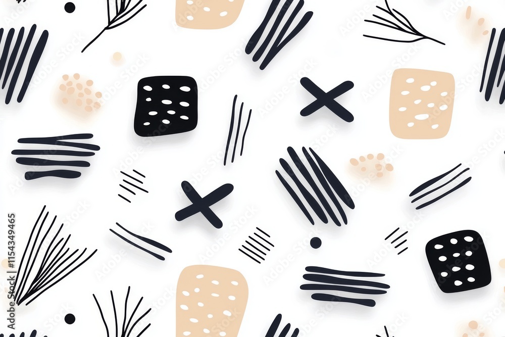 Poster a seamless 2d illustration background featuring an abstract geometric pattern in white and gray. a m