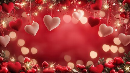 Obraz premium Romantic Valentine's Day heart background
