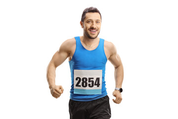 Man running a marathon race