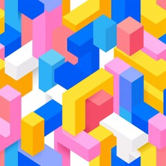 A solid background showcasing a colorful geometric pattern, generated using AI technology.