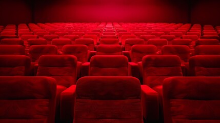 Obraz premium seating red theatre background with nobody