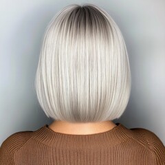 Naklejka premium Old woman with white hair