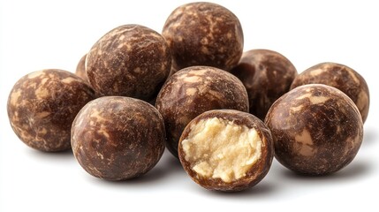 Chocolate-covered peanut butter balls.