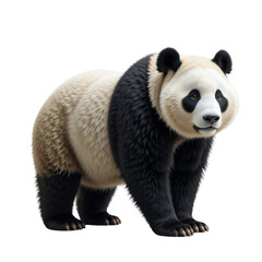 Obraz premium Adorable giant panda bear wildlife animal isolated transparent background