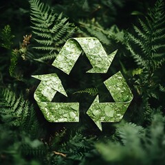 a green recycle symbol