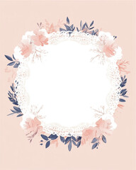 Obraz premium Elegant Wedding Program Design with Minimalist Flat Illustration