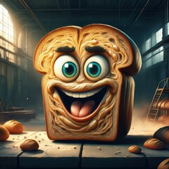 Illustration of Bread loaf with unsetting look 