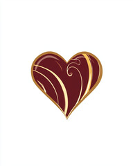 Elegant Valentines Day chocolate shop logo design in vector format