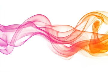 Colorful Smoke on White Background