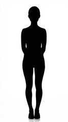 Fototapeta premium Full-length silhouette of a person standing.