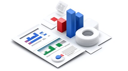 Data visualization report showing business analytics