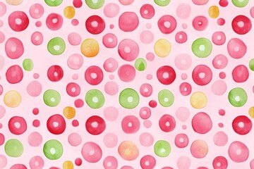 Watercolor Polka Dot Seamless Pattern