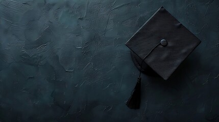 Top view of academic cap with copy space