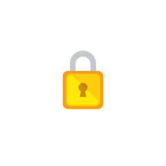 Lock icon flat vector design