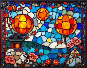 Oriental pattern. Oil painting. Pattern for printing on wall decorations, covers, leaflets, business cards