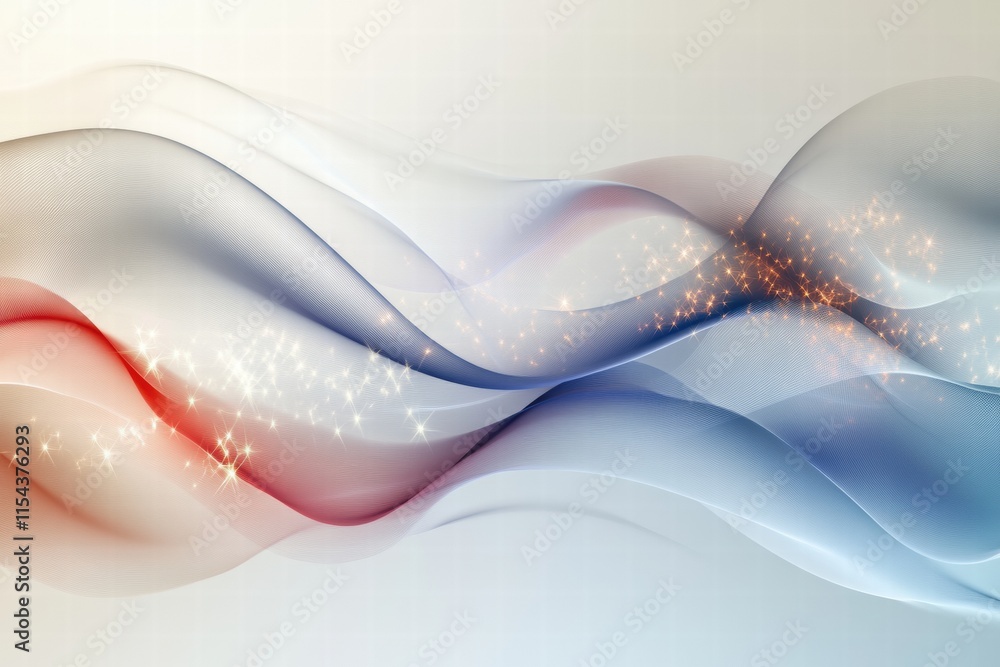 Aufkleber flowing texture of american flag colors creates a dynamic and vibrant visual experience. generative 