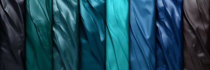 Obraz premium Exploring the depths of color shades of black, dark blue, green, emerald, petrol, teal, and lime