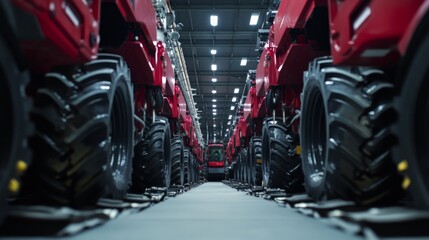 Fototapeta premium Machinery Maintenance with Symmetrical Composition