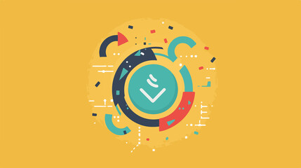 Obraz premium Refresh Icon Vector Flat Vector Illustration