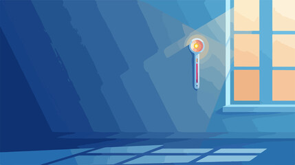 Room Thermometer Icon Transparent Vector Isolated. Flat Design Temperature Gauge Symbol for HVAC, Weather App. Modern and Minimalistic Thermometer Icon for Graphic Designs