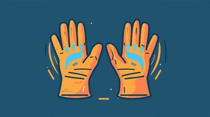 Fototapeta premium Rubber Gloves Line Icon Vector Illustration