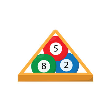 recommend clip art: Billiards Ball And Rack Triangle Icon Vector Design.