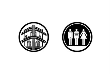 Shopping Mall and Public Icons Set