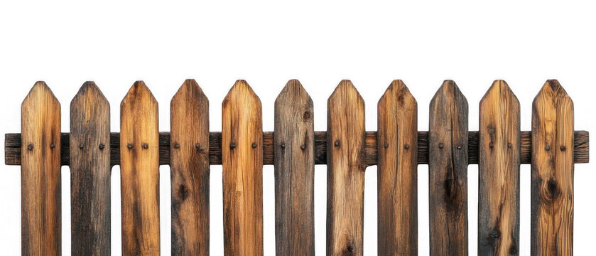 verja de madera sobre fondo transparente