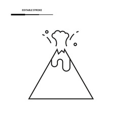 Volcano Line Icon Vector Design.